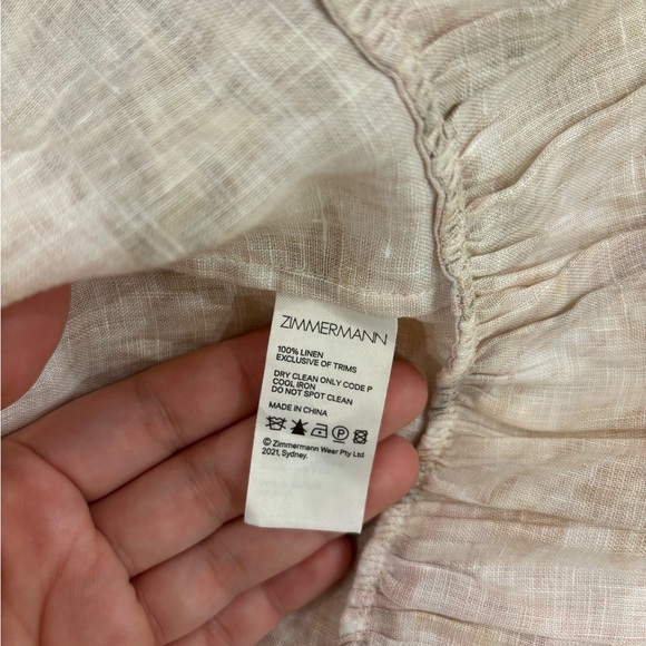 Zimmermann Andie Tie Linen dress size 0 - Picture 8 of 8